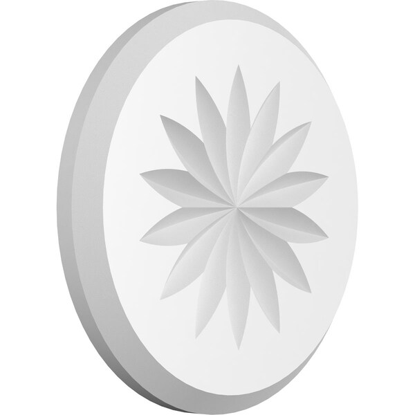 Ekena Millwork Standard Grayson Flower Rosette With Beveled Edge, 5"W x 5"H x 1/2"P ROSP050X050X050GRY10 - main